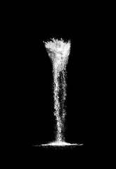 waterfall isolated on the black background