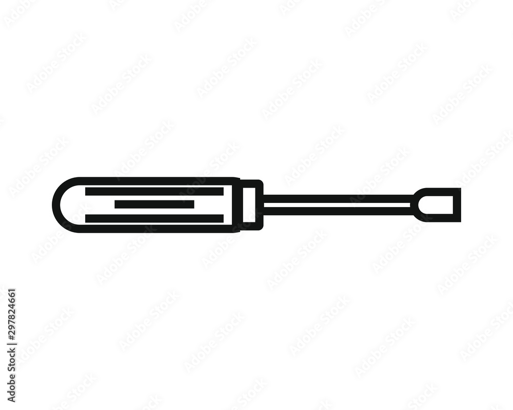 simple vector icon with screwdriver shape simple vector icon with screwdriver shape