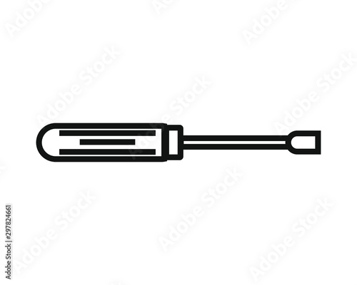 simple vector icon with screwdriver shape © robcartorres