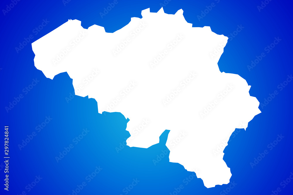Belgium colorful vector map silhouette