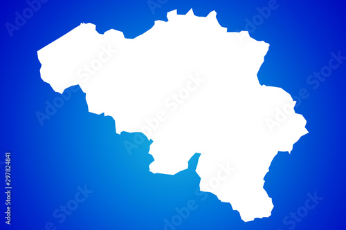 Belgium colorful vector map silhouette