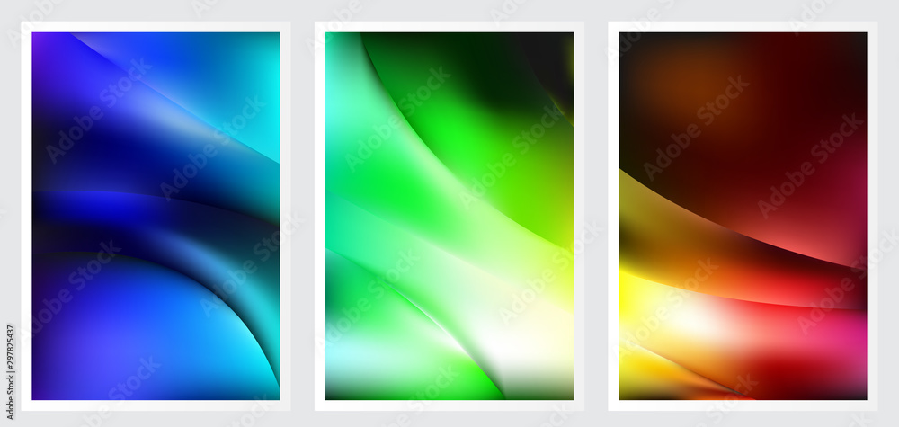 Fototapeta premium Set of abstract creative vector background design