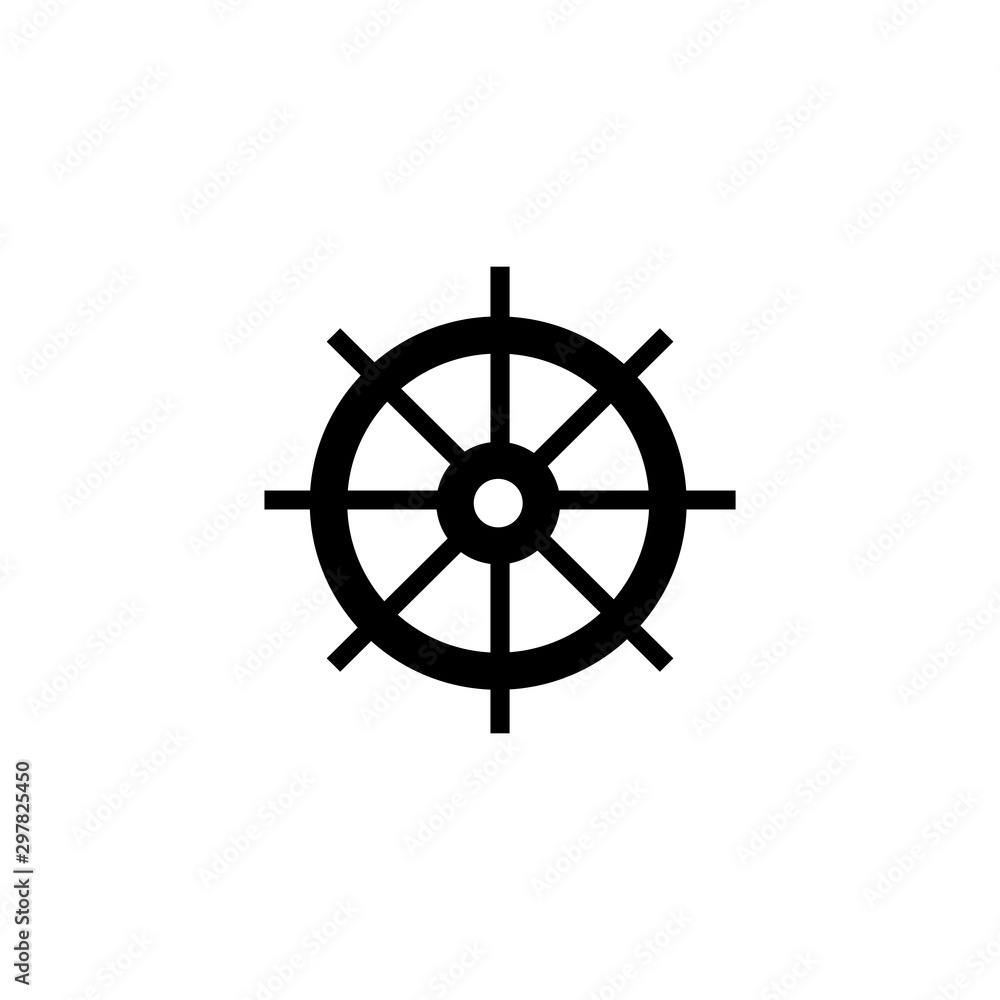 Rudder icon. Ship equipment symbol Rudder icon. Ship equipment symbol