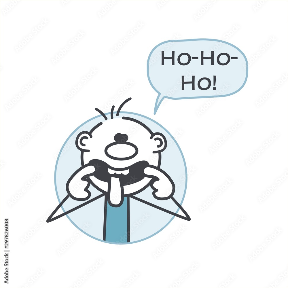 Stick man in a round hole. Emotion expression concept design. Vector illustration. Stick man in a round hole. Emotion expression concept design. Vector illustration.