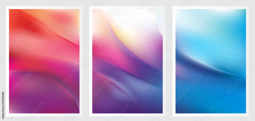 Fototapeta premium Set of abstract creative vector background design