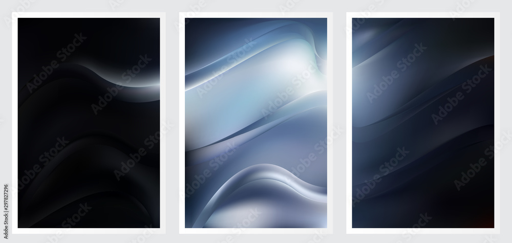Fototapeta premium Set of abstract creative vector background design