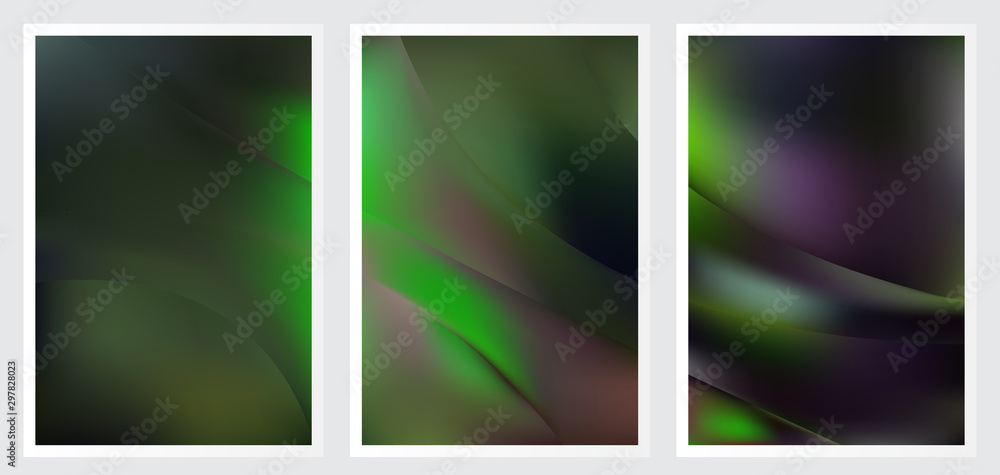 Fototapeta premium Set of abstract creative vector background design