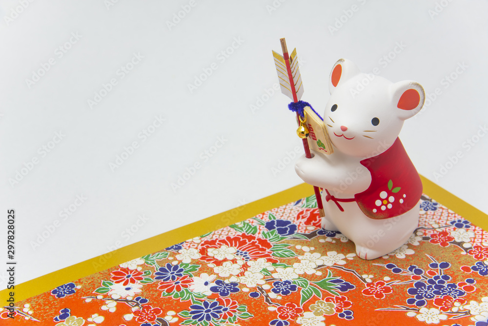 年 干支 破魔矢を持ったねずみ Stock Photo Adobe Stock