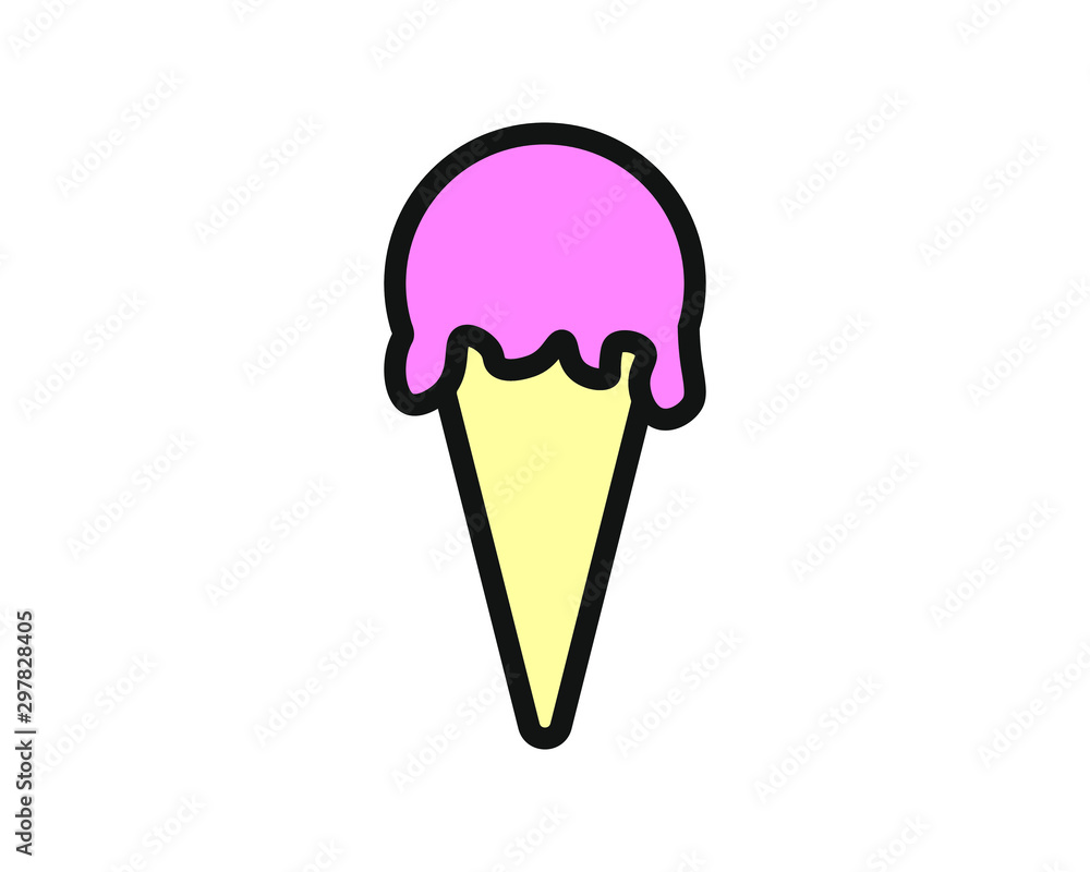 simple vector icon, with ice cream shape simple vector icon, with ice cream shape