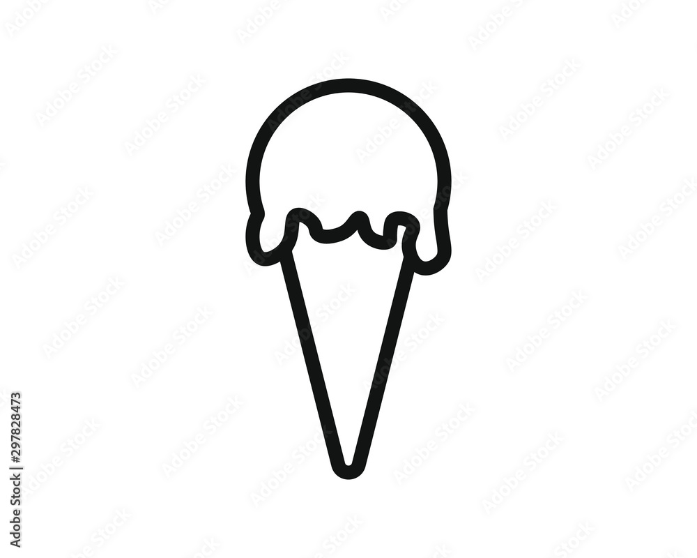 simple vector icon, with ice cream shape simple vector icon, with ice cream shape