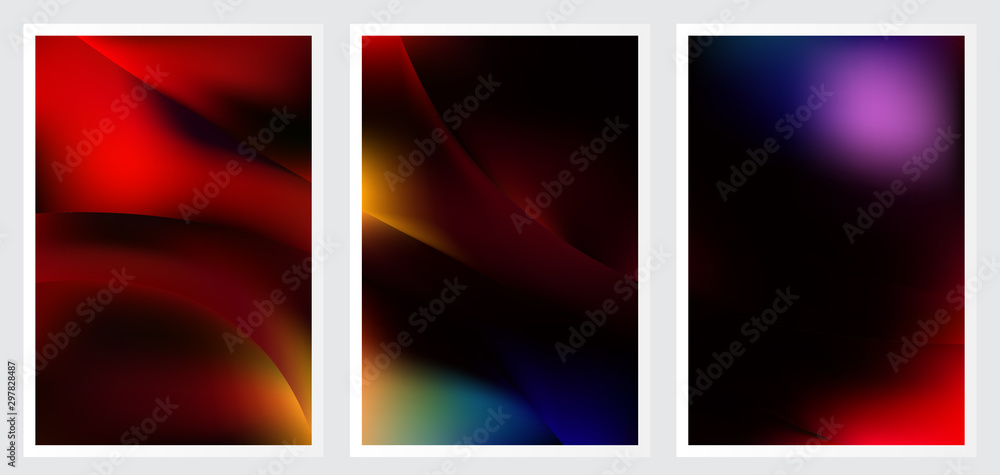 Fototapeta premium Set of abstract creative vector background design