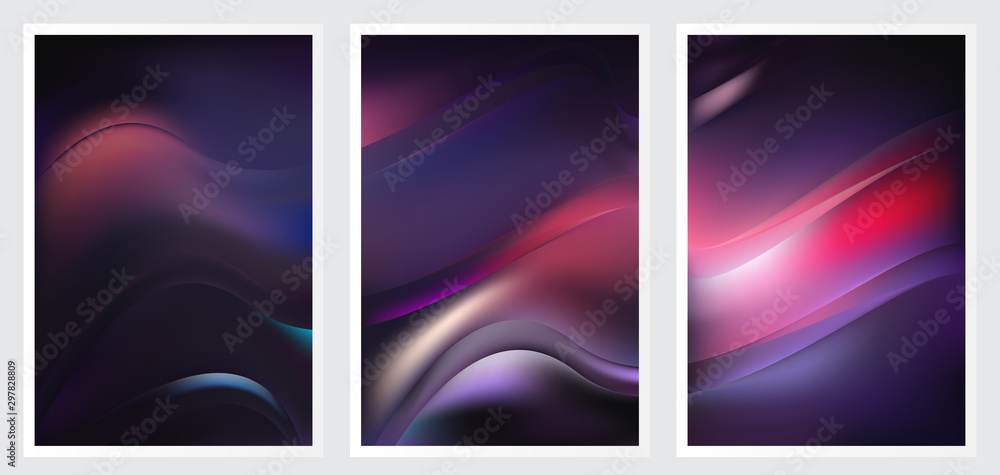 Fototapeta premium Set of abstract creative vector background design