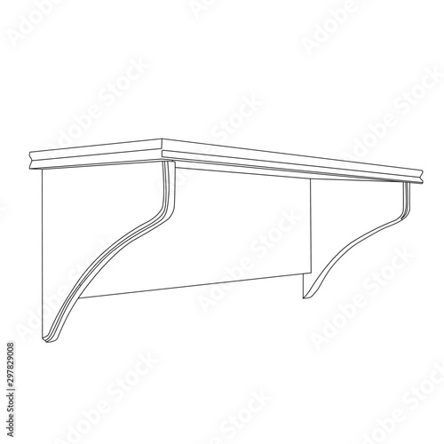ashelf contour ector illustration isolated