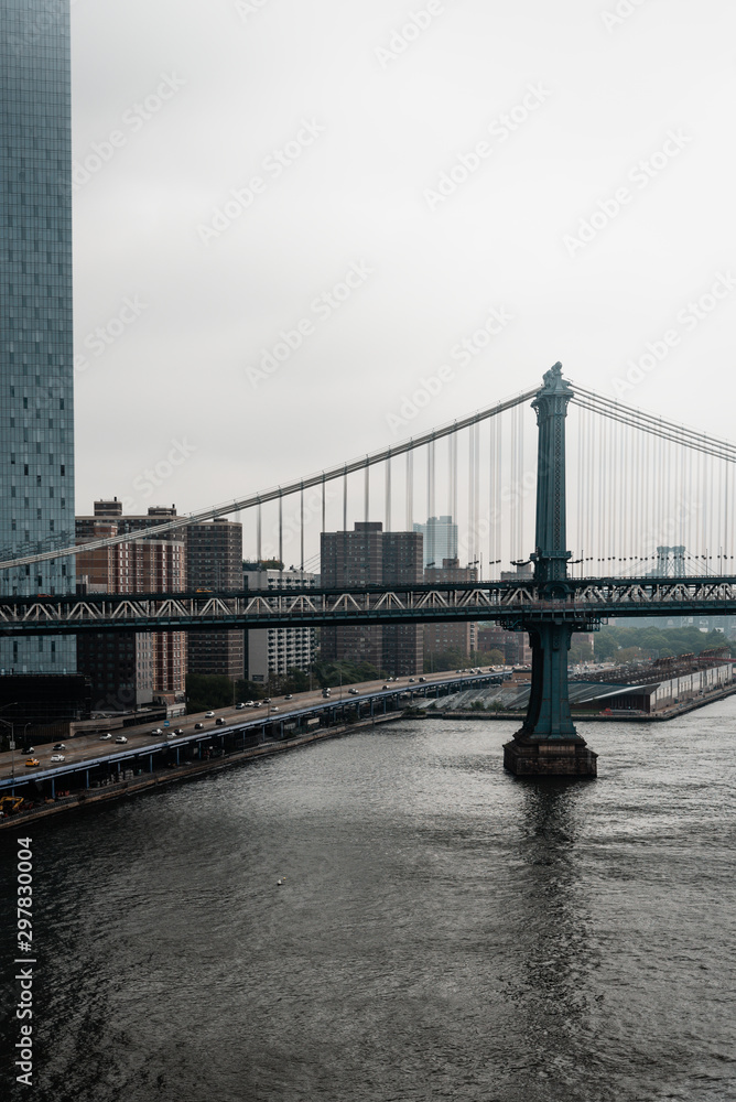View of the Williamsburg Bridge from the Brooklyn Bridge