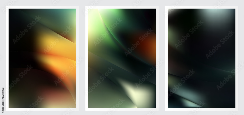 Fototapeta premium Set of abstract creative vector background design