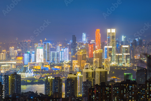 Wallpaper Mural Panoramic city scenery, beautiful night view of Chongqing City in China Torontodigital.ca