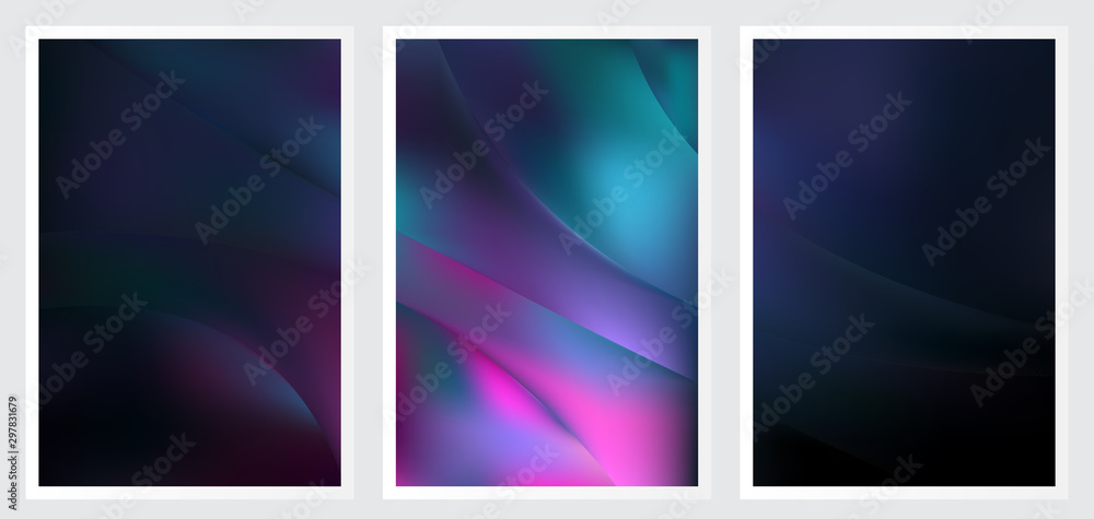 Naklejka premium Set of abstract creative vector background design
