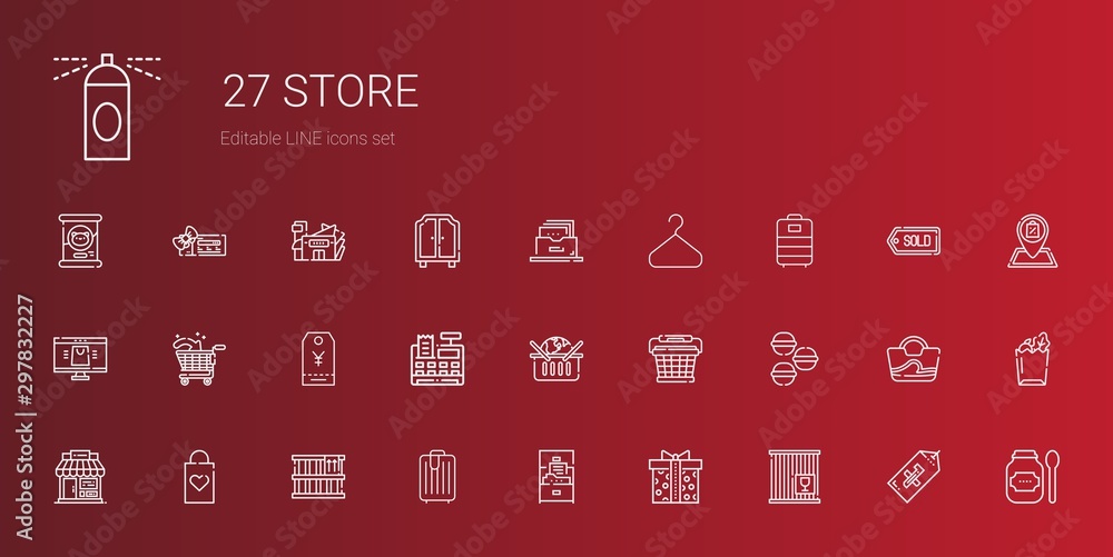 store icons set store icons set