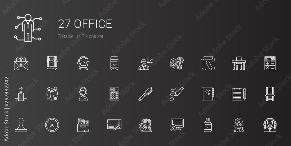 Fototapeta premium office icons set