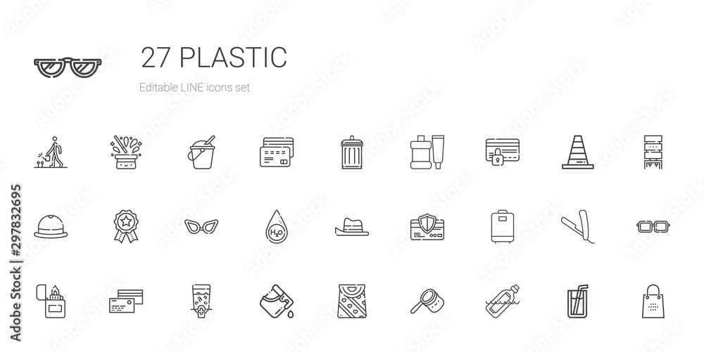 plastic icons set plastic icons set