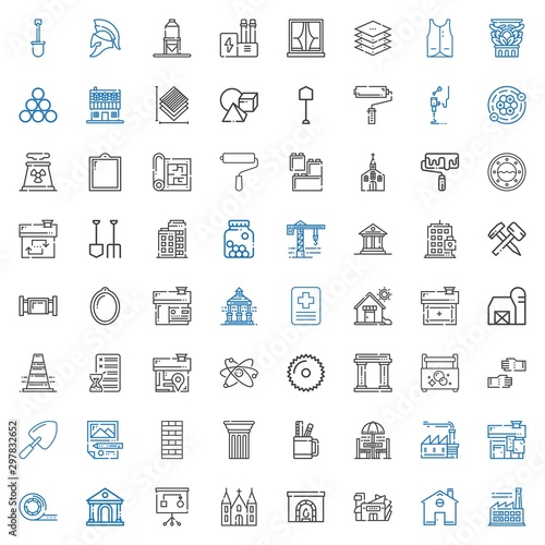 construction icons set