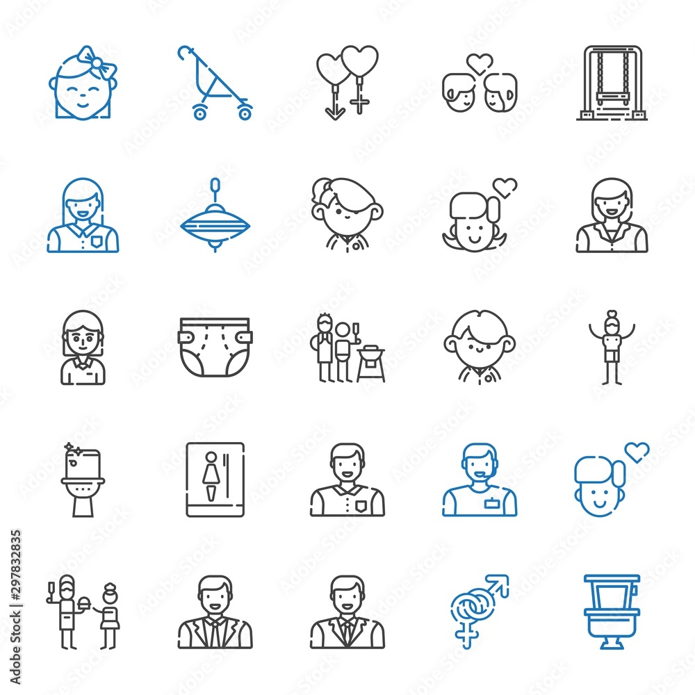 Fototapeta premium boy icons set