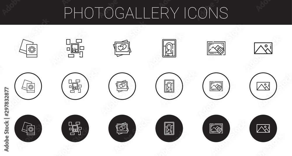 photogallery icons set photogallery icons set