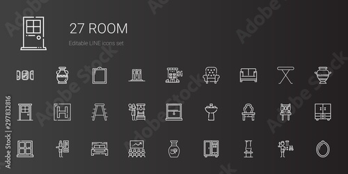 room icons set
