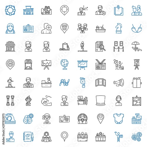 man icons set