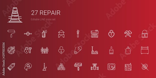 repair icons set