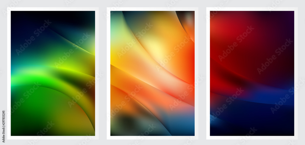 Set of abstract creative vector background design