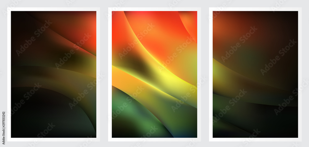 Fototapeta premium Set of abstract creative vector background design