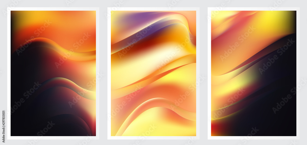 Naklejka premium Set of abstract creative vector background design