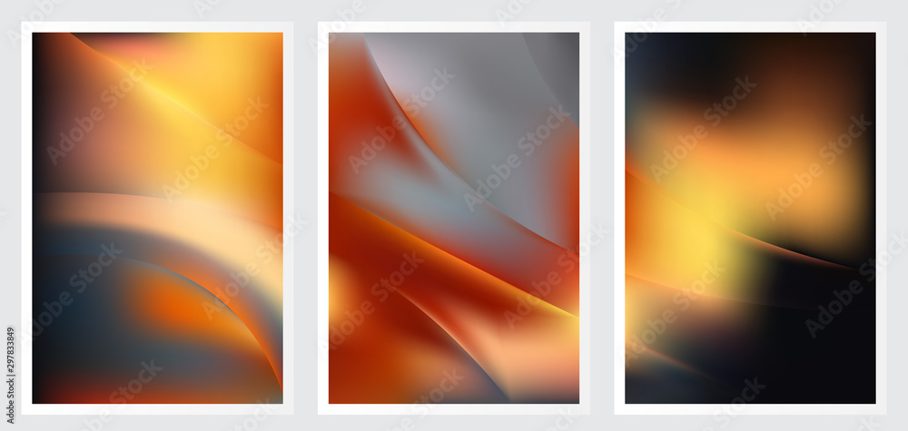 Fototapeta premium Set of abstract creative vector background design