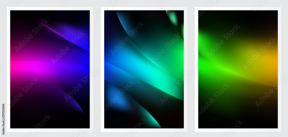 Fototapeta premium Set of abstract creative vector background design