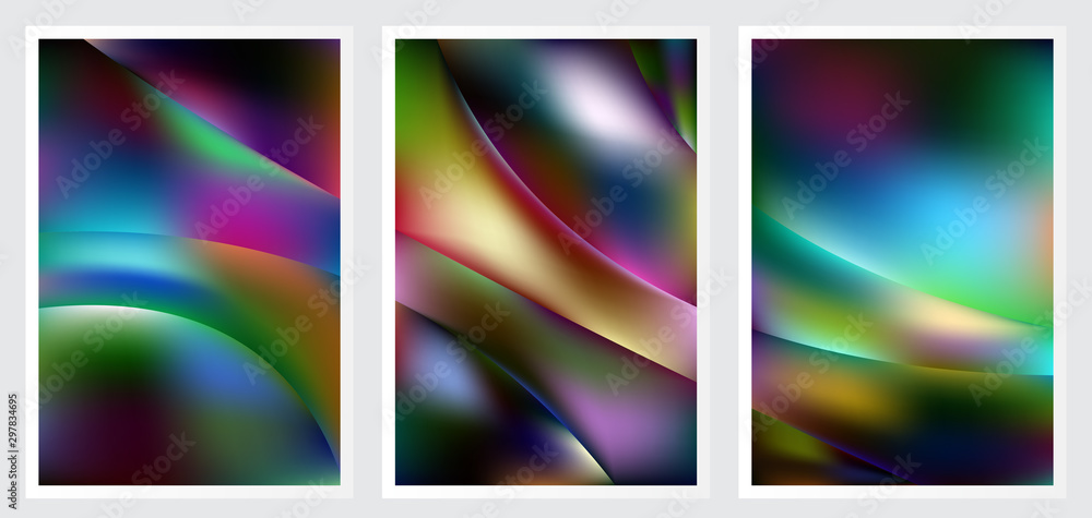Fototapeta premium Set of abstract vector background design