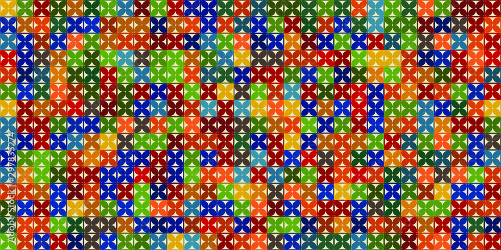 Colorful mosaic covers design. Minimal geometric pattern background. Eps10 vector