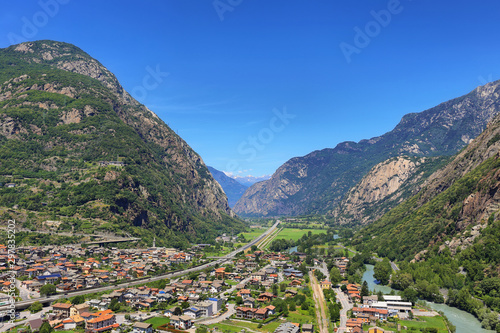 Tableau sur toile Bard Village, Aosta Valley, Italy