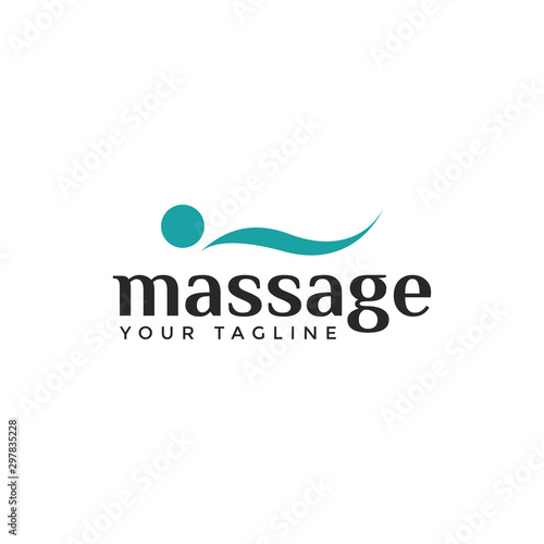 Massage, Therapy, Relaxing, Body Spa, Orthopedic spine Logo Design Template