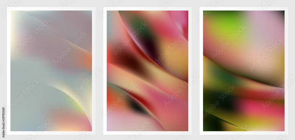 Fototapeta premium Set of abstract vector background design