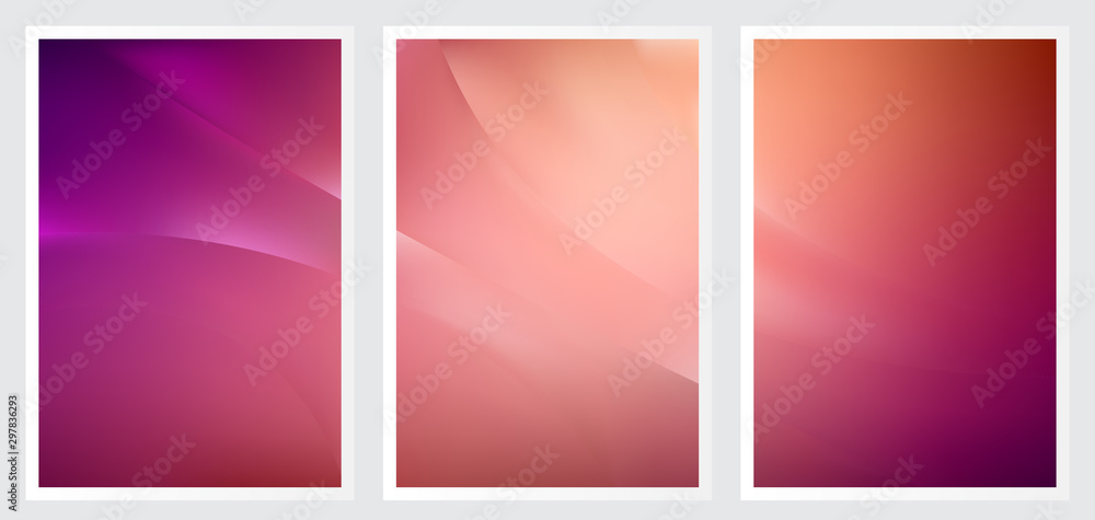 Fototapeta premium Set of abstract vector background design