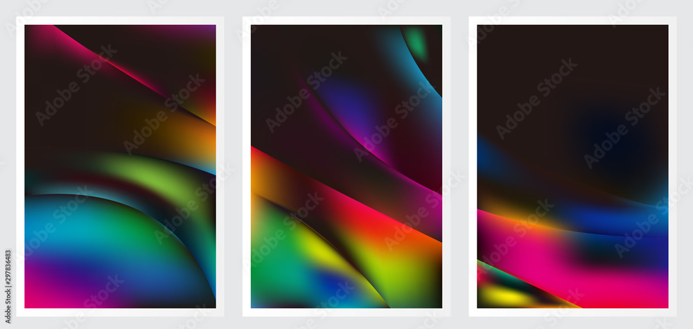 Set of abstract vector background design