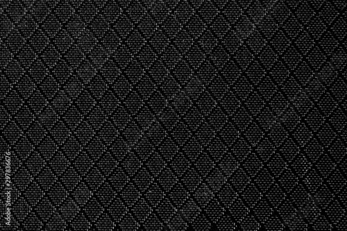 Black plastic rough and stiff fabric for bags with pattern background texture