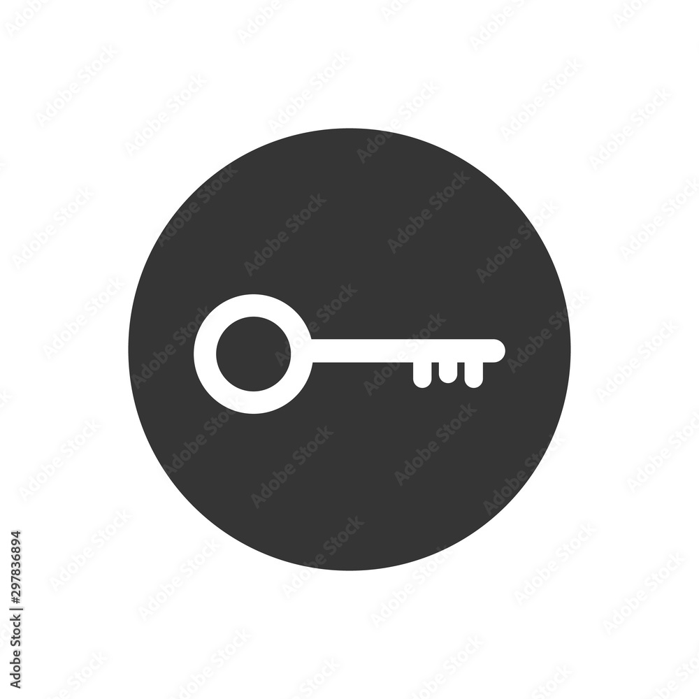 Key icon symbol vector on white editable Key icon symbol vector on white editable