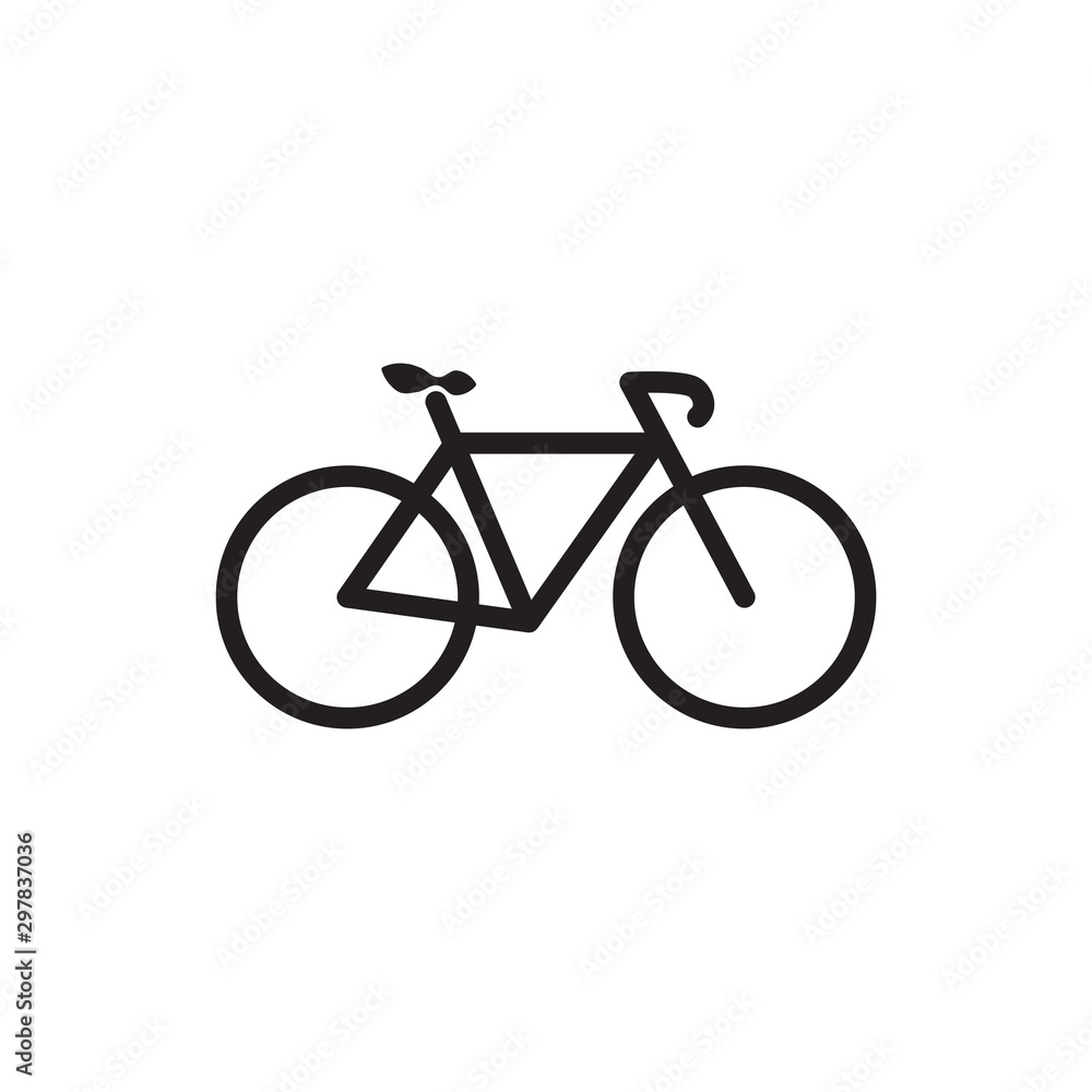 Obraz premium bicycle logo icon vector flat design