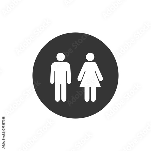 Man and girl icon. vector illustration flat style