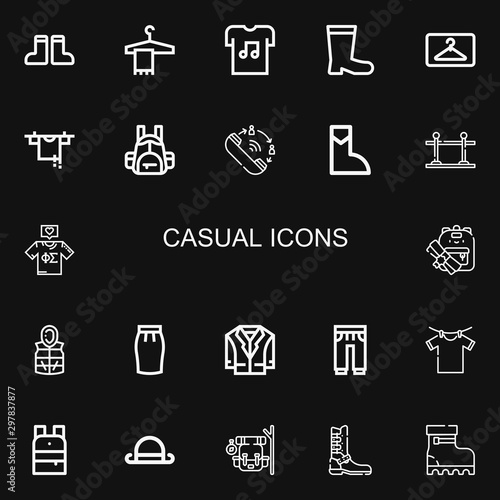 Editable 22 casual icons for web and mobile