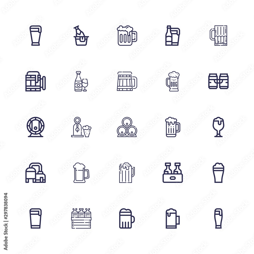 Editable 25 draught icons for web and mobile Editable 25 draught icons for web and mobile