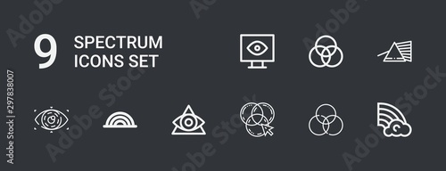 Editable 9 spectrum icons for web and mobile photo