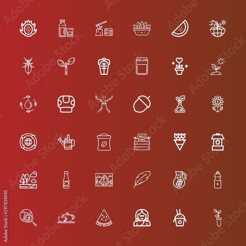 Editable 36 natural icons for web and mobile